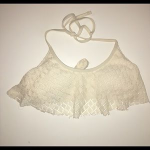 Textured Ruffle bikini top